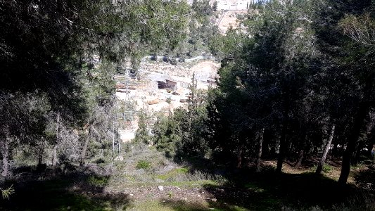 Har Nof tunnel construction on Israeli highway 16, Jerusalem, March 2020 - further