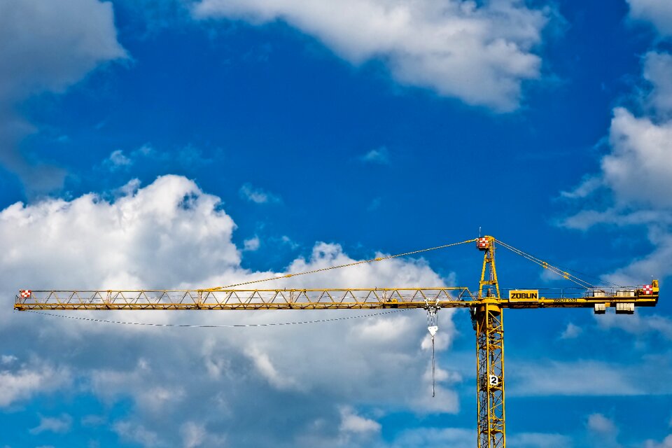 Technology sky construction work