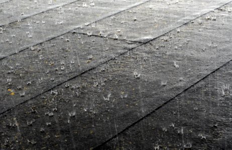 Hard rain on a roof