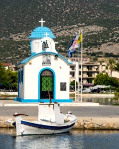 Harbour chapel, Nea Artaki, Evia Greece photo
