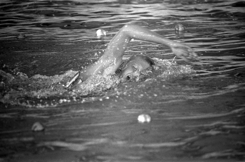 Hansje Bunschoten verbetert het record op de 1500 meter vrije slag, Bestanddeelnr 925-6756