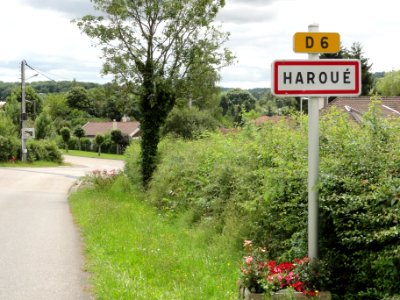 Haroué (M-et-M) city limit sign