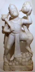 Hanuman with Himalayas and mace, 19th century, Rajasthan, India