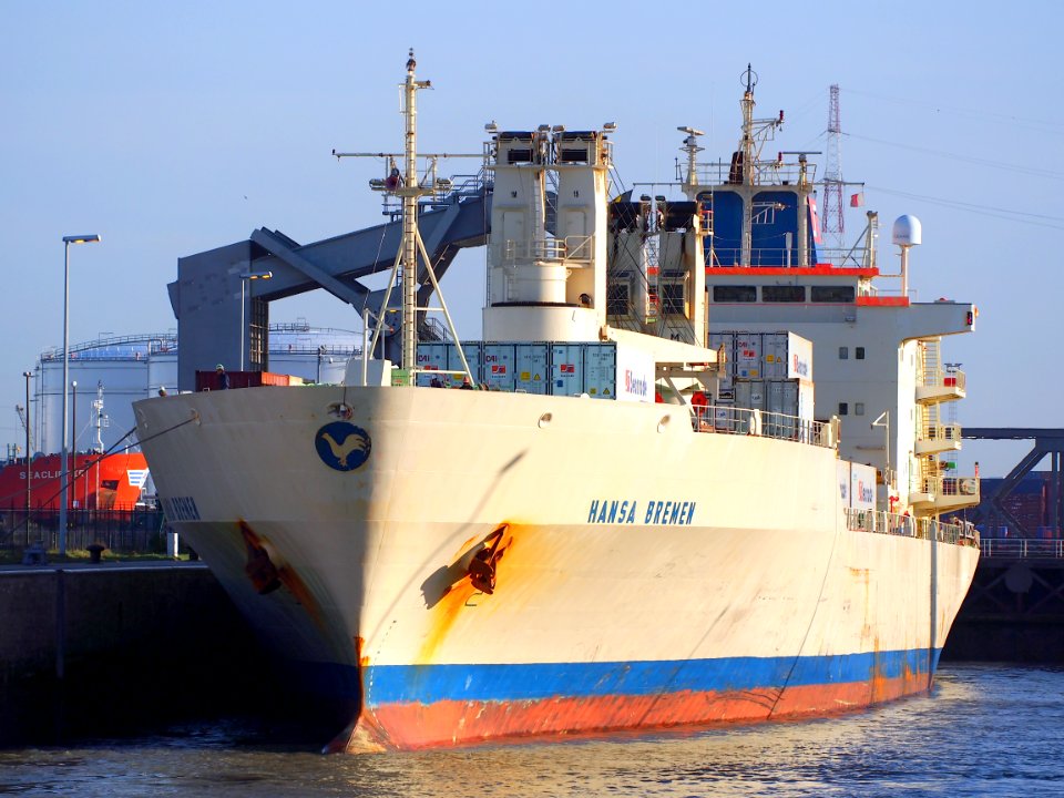 Hansa Bremen (ship, 1989) IMO 8802088 Callsign ELW06 Port of Antwerp pic1