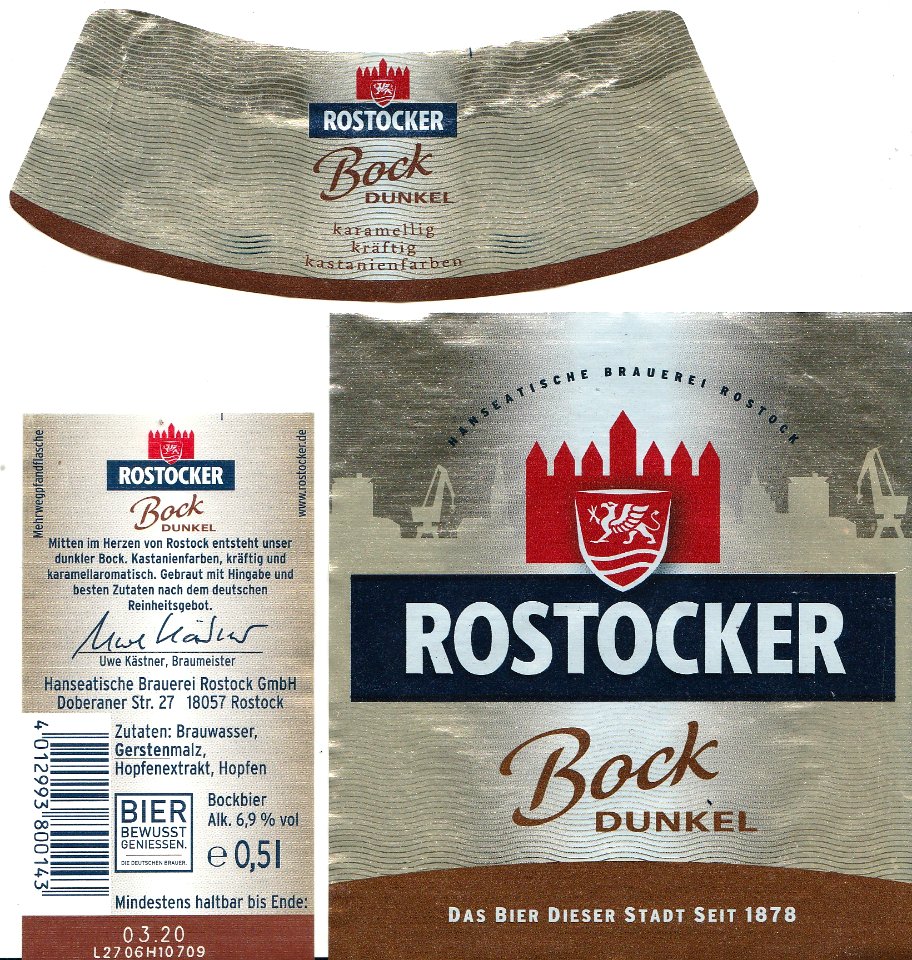 Hanseatische Brauerei Rostock - Rostocker Bock Dunkel