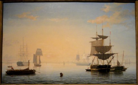 Harbor of Boston, with the City in the Distance, about 1846-1847, Fitz H. Lane - Cleveland Museum of Art - DSC08928