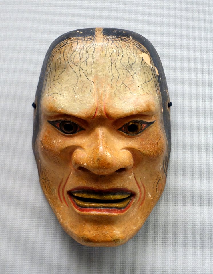Hashihime type noh mask, Edo period, 1600s AD, wood, polychromy - Tokyo National Museum - Ueno Park, Tokyo, Japan - DSC08979