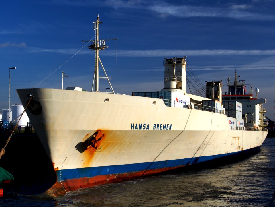 Hansa Bremen (ship, 1989) IMO 8802088 Callsign ELW06 Port of Antwerp pic3