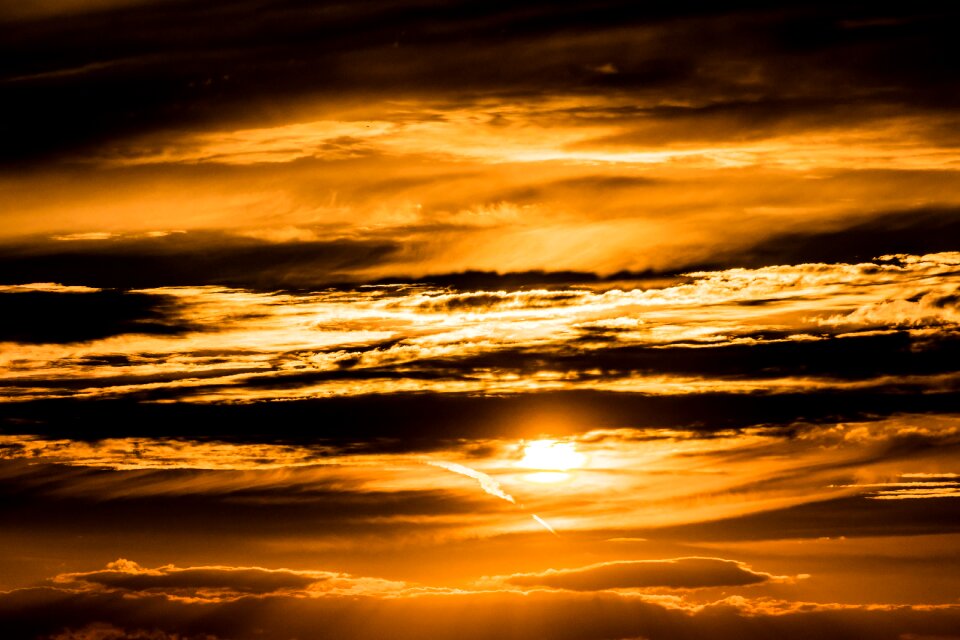 Abendstimmung evening sky setting sun