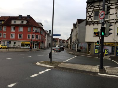 Hasselter Platz Richtung Behringstraße im Februar 2018
