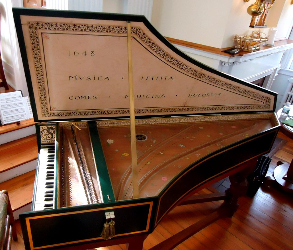 Harpsichord in a church