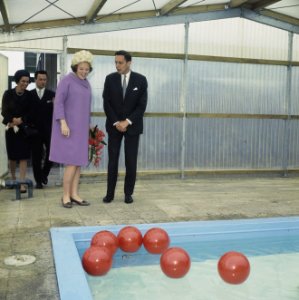 Hare Koninklijke Hoogheid Prinses Beatrix te Roden (Drenthe) opent vakantiecentr, Bestanddeelnr 254-8060