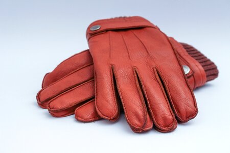 Mens leather gloves brown apparel