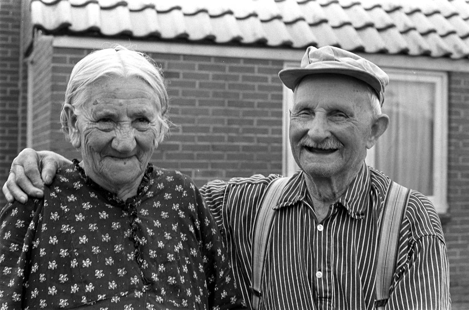 Harm Tingen en Jantje Woltman 12 augustus 75 jaar getrouwd in Gieten, Bestanddeelnr 919-4037