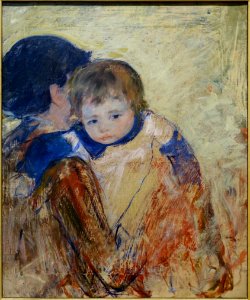 Helene is Restless, by Mary Cassatt, c. 1890, oil on canvas - Portland Museum of Art - Portland, Maine - DSC04283