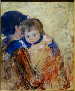 Helene is Restless, by Mary Cassatt, c. 1890, oil on canvas - Portland Museum of Art - Portland, Maine - DSC04283 photo