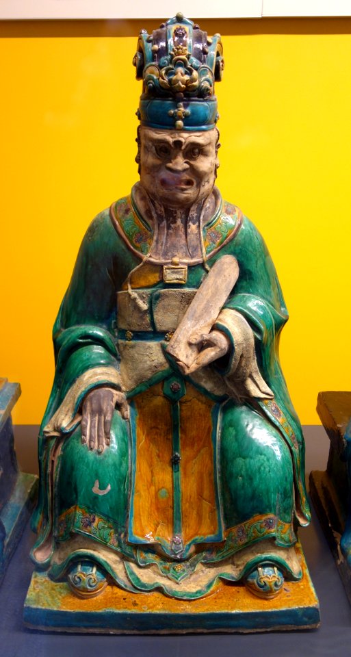Hell's Judges, view 3, China, Henan Province, Min dynasty, 16th century, glazed earthenware - Royal Ontario Museum - DSC03695