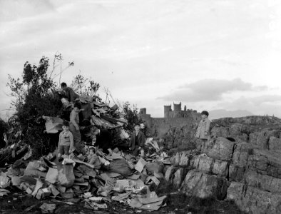 Harlech bonfire ready for 5th of November (1462445)