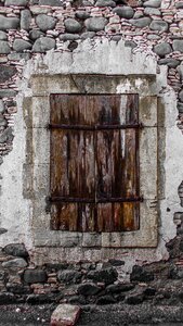 Weathered old window wooden