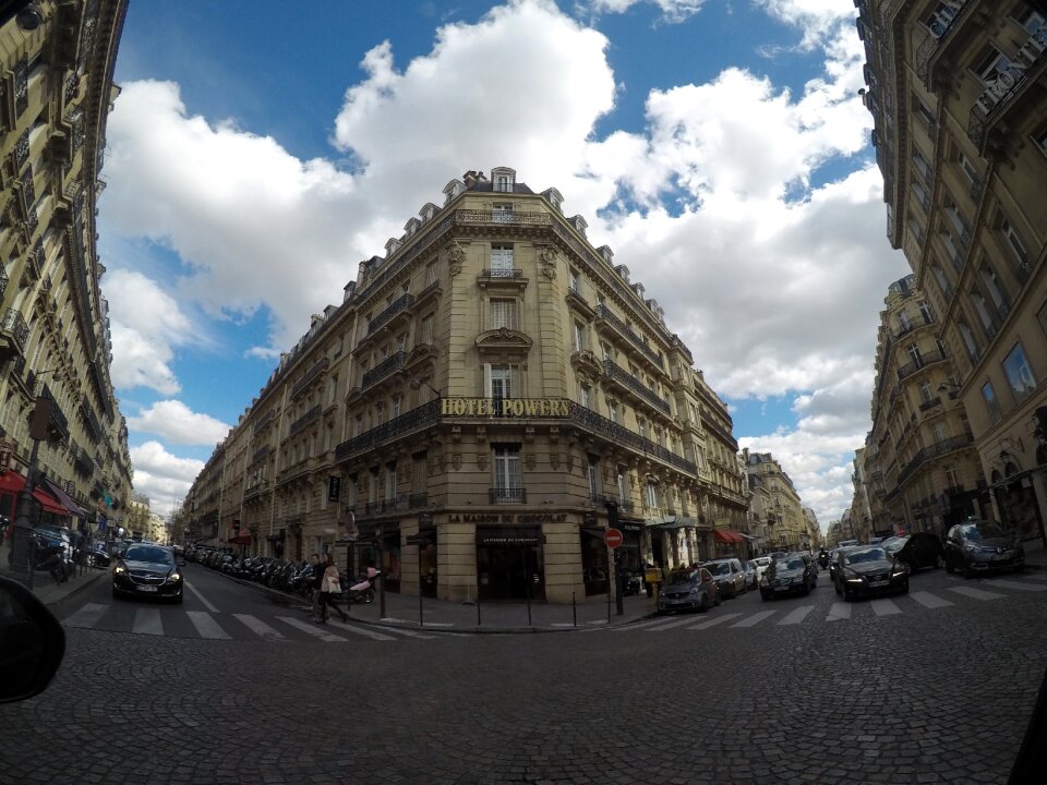 Paris street white cloud