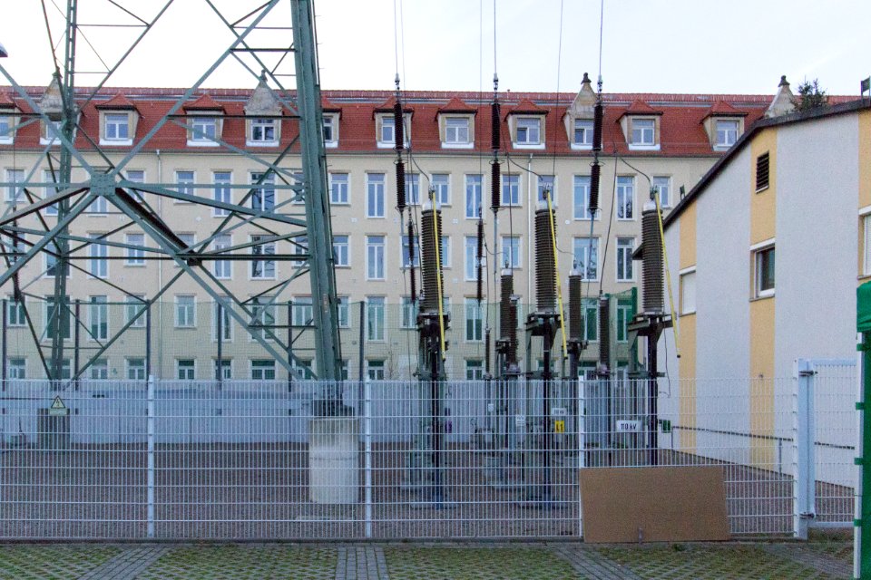 Heizkraftwerk Nossener Brücke - Hochspannungsmast 2
