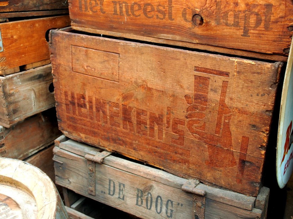 Heinekens houten bier krat, foto 4
