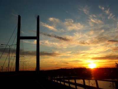 Heinola Tähtiniemi bridge at sunrise