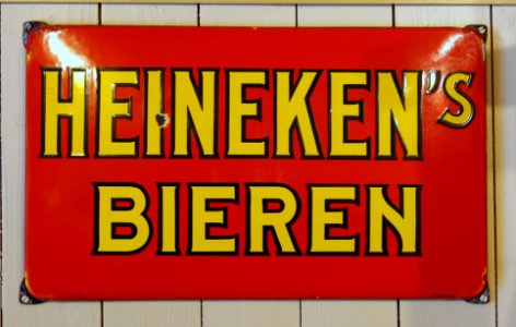 Heinikens bieren emaile reclamebord