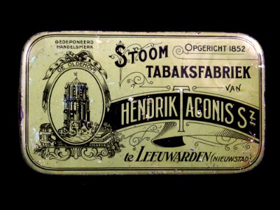Hendrik Taconis Sz te Leeuwarden stoom tabasffabriek blikje, foto1