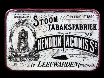 Hendrik Taconis Sz tabaksfabriek De Oldehove blikje, foto1