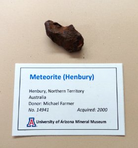 Henbury meteorite, Australia - University of Arizona Mineral Museum - University of Arizona - Tucson, AZ - DSC08504 photo