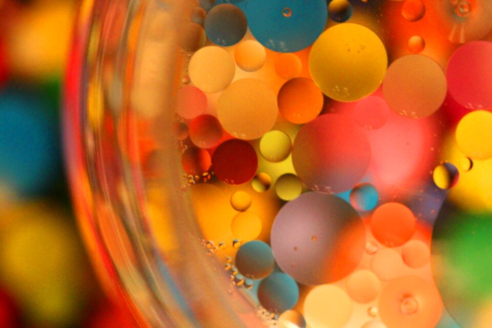 Artistic floating colorful