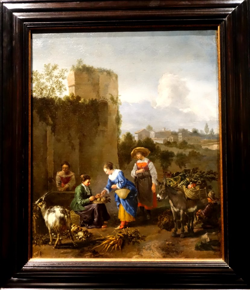 Hendrick Mommers, Woman Selling Vegetables