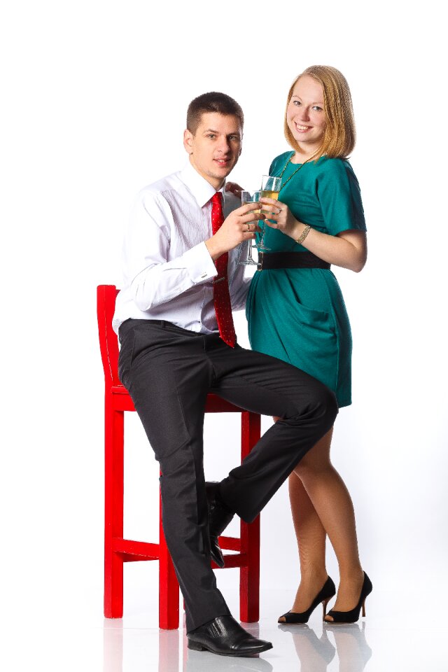 Young happiness just married