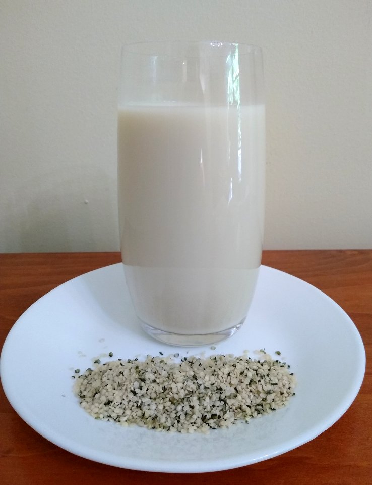 Hemp milk with hemp seeds 2