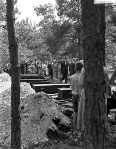 Herbegrafenis van in Dachau omgekomen slachtoffers op de erebegraafplaats Loenen, Bestanddeelnr 910-6281