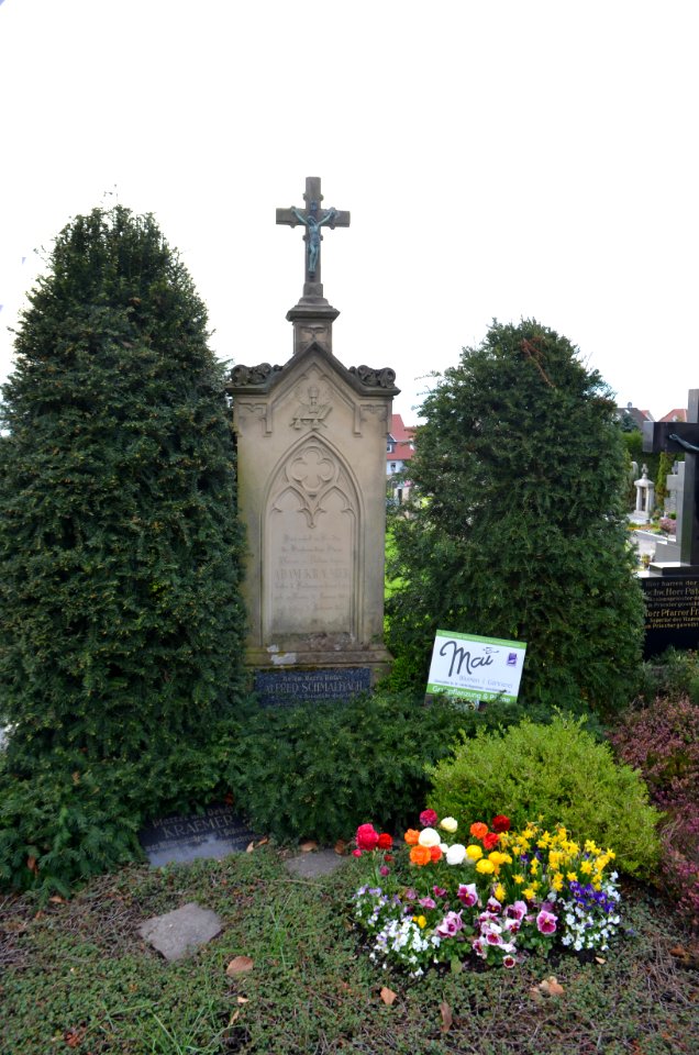 Heppenheim, Alter Friedhof, Grabmal Pfarrer Adam Krämer