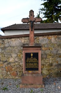 Heppenheim, Alter Friedhof, Grabmal Pfarrer Franz Vettel