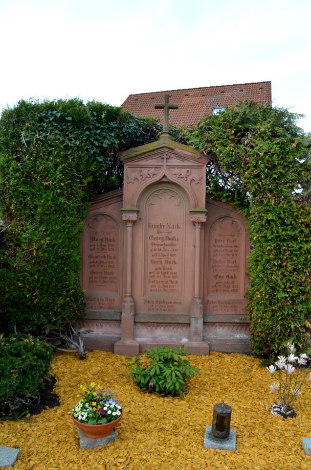 Heppenheim, Alter Friedhof, Grabmal Familie Nack
