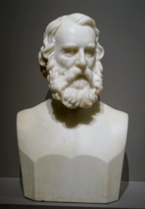 Henry Wadsworth Longfellow by Hiram Powers, c. 1870, marble - Portland Museum of Art - Portland, Maine - DSC04002