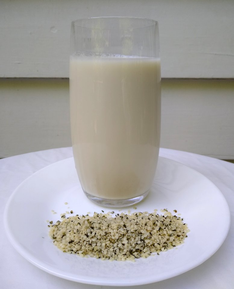 Hemp milk with hemp seeds 1