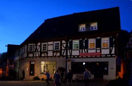 Heppenheim, Großer Markt 7 bei Nacht