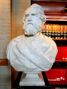 Henry Wadsworth Longfellow by Samuel James Kitson, c. 1879, marble - Boston Public Library - Boston, MA - 20180602 134354