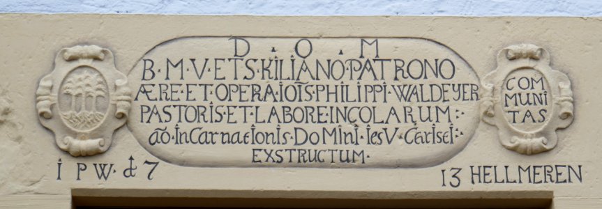 Helmern - St. Kilian - Portal, Inschrift