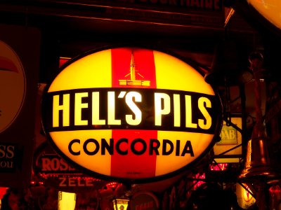 Hells Pils Concordia lichtreclame