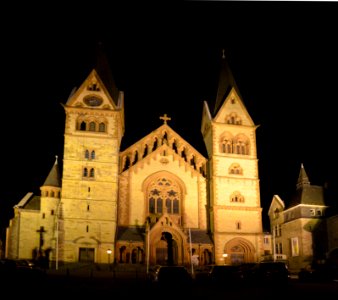 Heppenheim, St. Peter bei Nacht