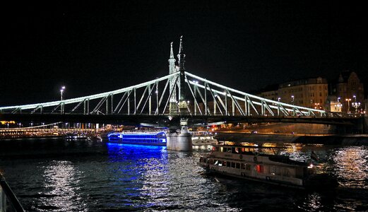 Illumination passenger ship neon lights photo