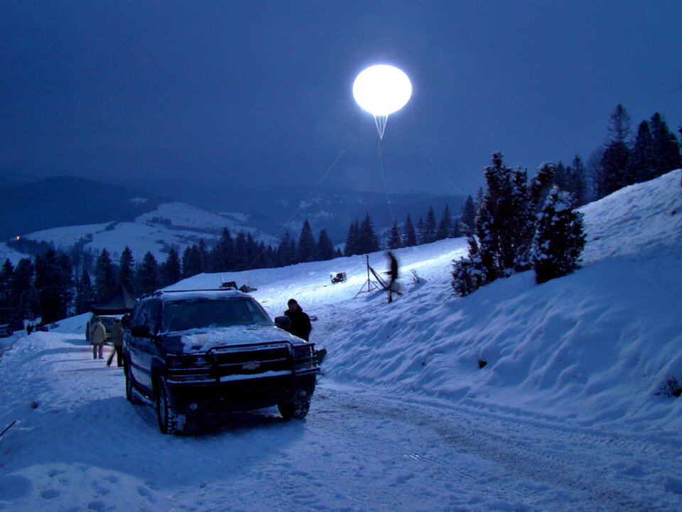 Film production winter scenography