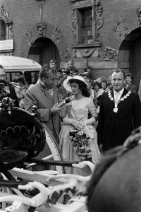Heamilel koningin in Bolsward. Tocht door de stad, Bestanddeelnr 912-7041
