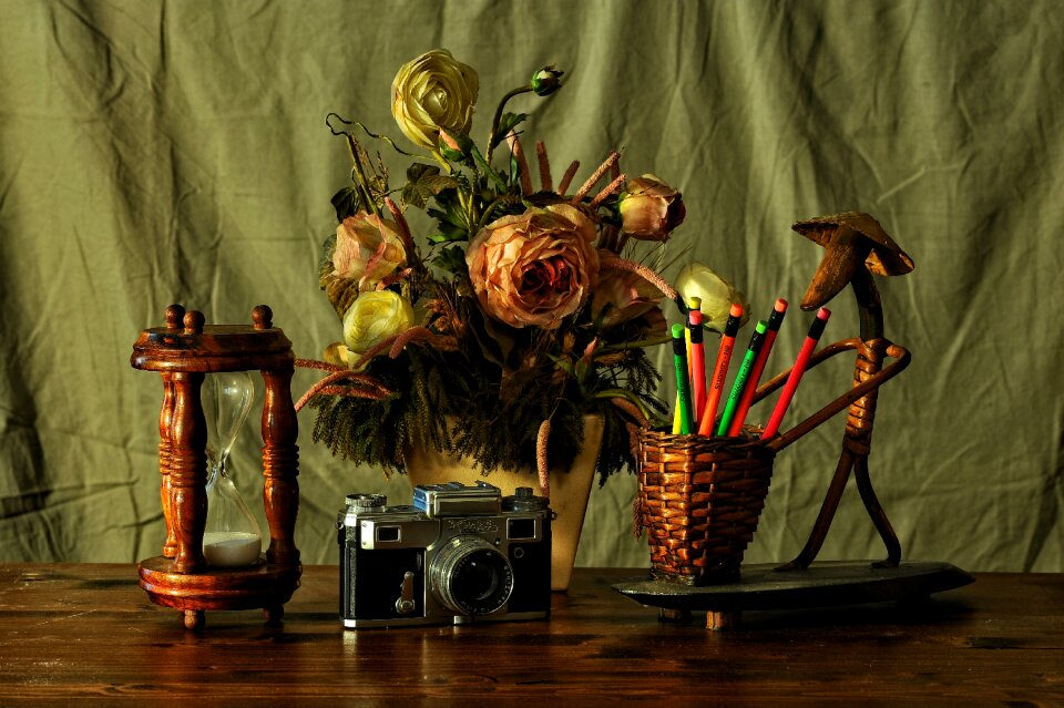 Flowers desk texture